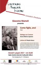 Eventi - Leggendo ancora insieme con Giacomo Mameli - Oristano