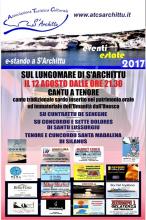 Eventi - E-stando a S'Archittu 2017 - Cantu a tenore - S'Archittu - Cuglieri - Oristano