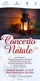 Eventi Il Concerto di Natale 2014 Santu Lussurgiu Oristano
